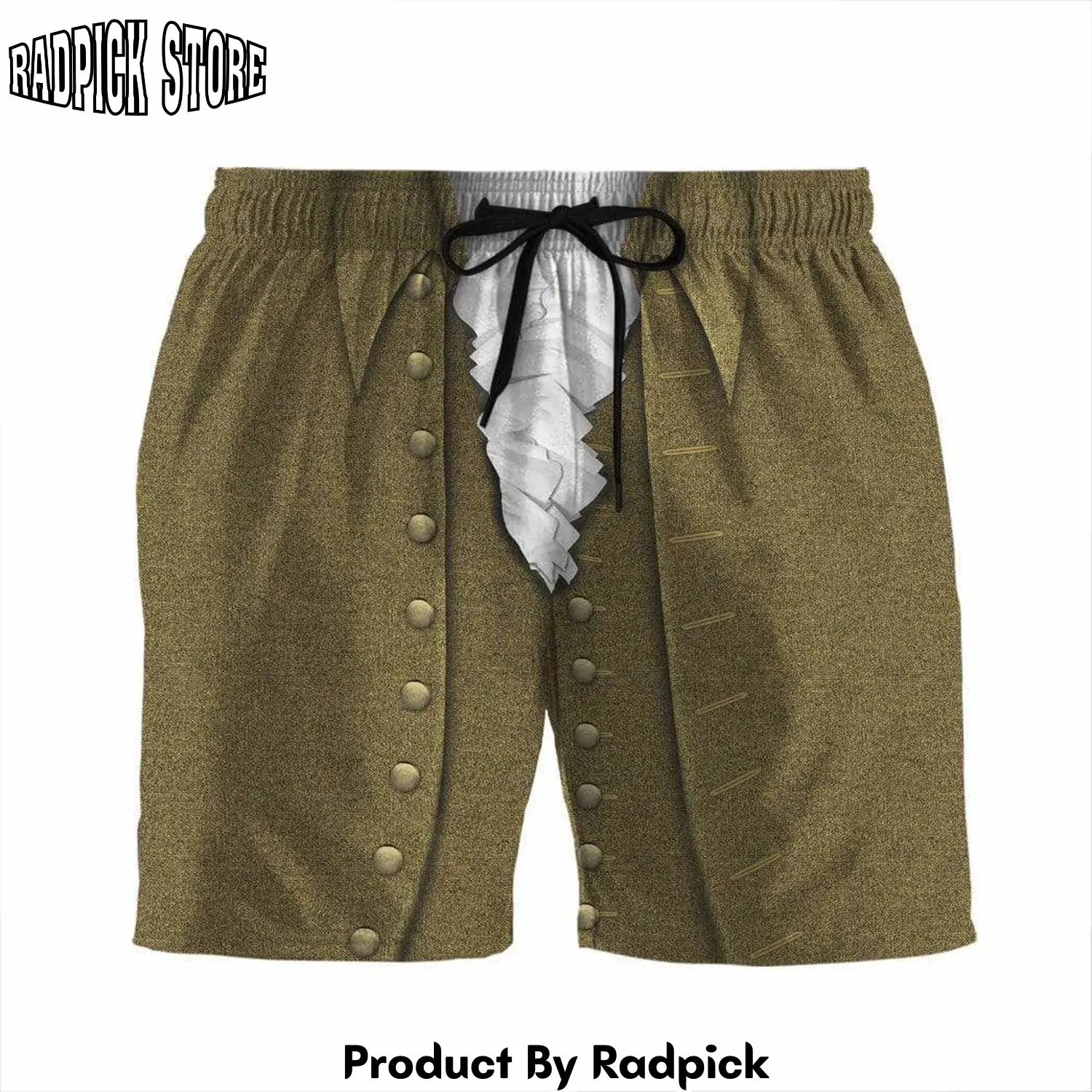Radpick 3d john adams custom beach shorts swim trunks rp631417
